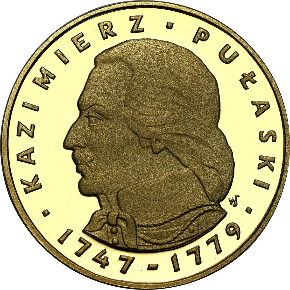 ZŁOTO 500 złotych 1976 Kazimierz Pułaski